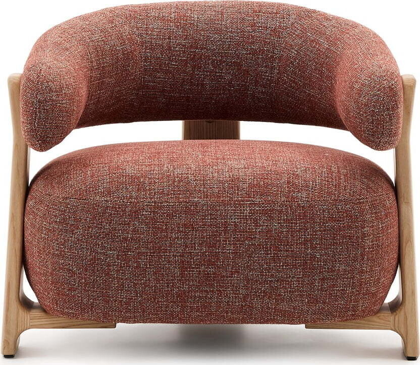 Žinylkové křeslo v terakotové barvě Granite – Kave Home