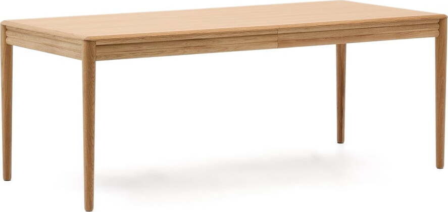 Rozkládací jídelní stůl s přídavnou deskou v dekoru dubu 90x200 cm Lenon – Kave Home