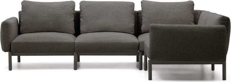 Tmavě šedá zahradní modulární pohovka 292 cm Sorells – Kave Home