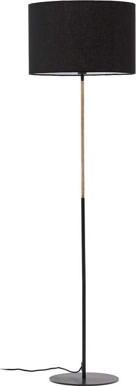 Černá stojací lampa s textilním stínidlem (výška 160 cm) Canar – Kave Home