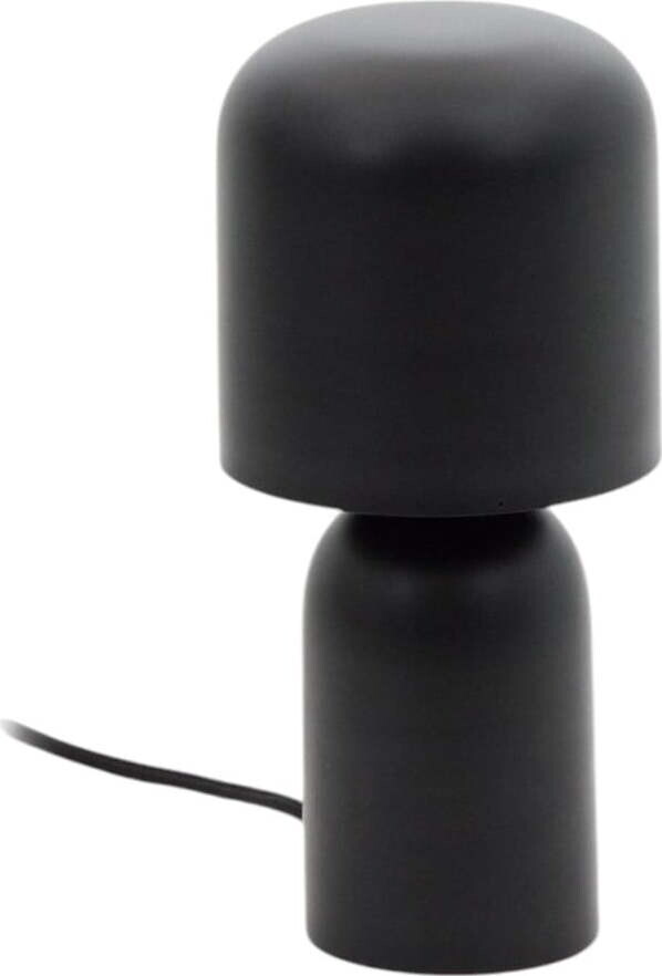 Černá stolní lampa s kovovým stínidlem (výška 28 cm) Monze – Kave Home