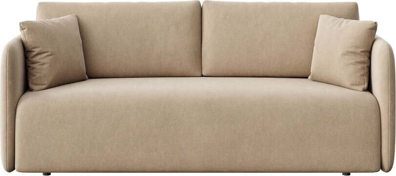 Světle hnědá sametová rozkládací pohovka 220 cm Chaum – Rodier