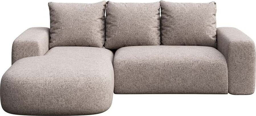 Šedá rohová pohovka (levý roh/s lenoškou) Monce – Rodier