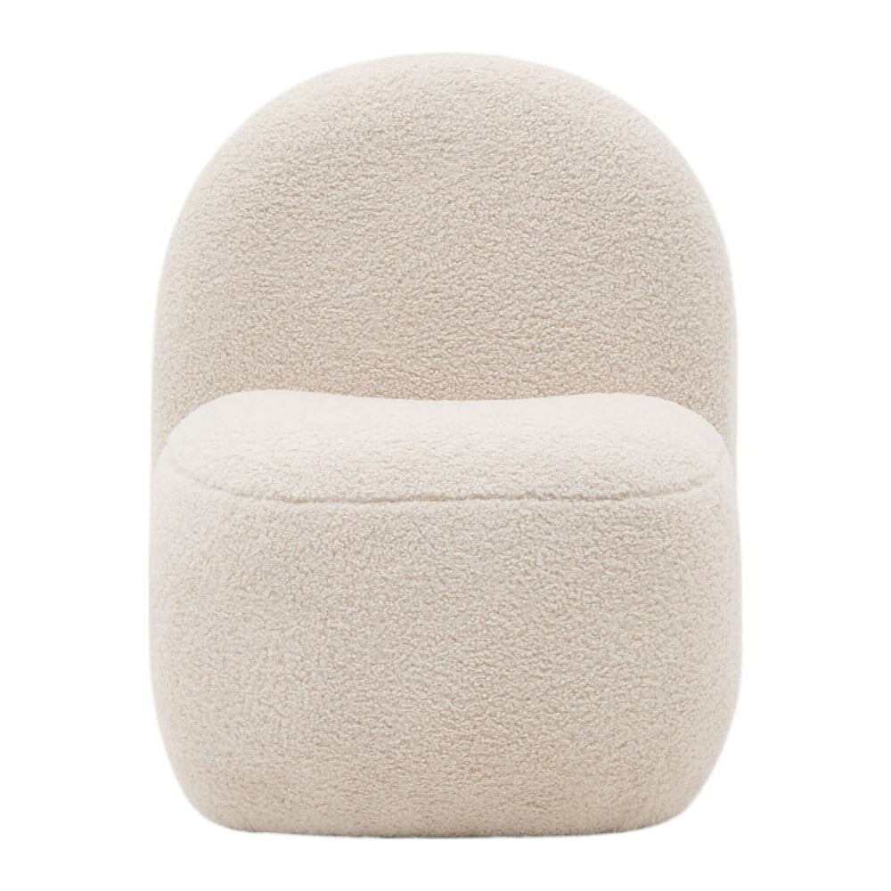 Bílé dětské křesílko z textilie bouclé Bucky – Kave Home