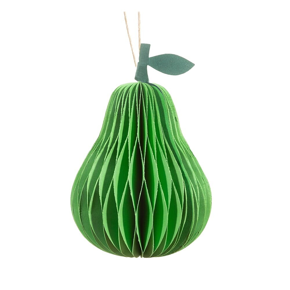 Papírová ručně vyrobená vánoční ozdoba ø 7 cm Pear Honeycomb – Sass & Belle