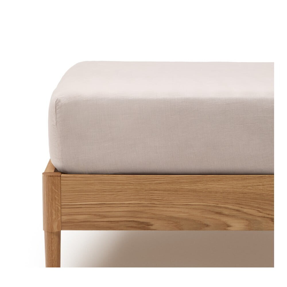 Napínací bavlněné prostěradlo taupe 90x200 cm Simmel – Kave Home