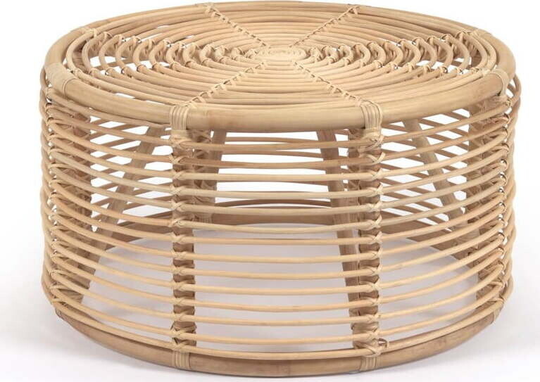 Ratanový kulatý konferenční stolek v přírodní barvě ø 66 cm Kohana – Kave Home