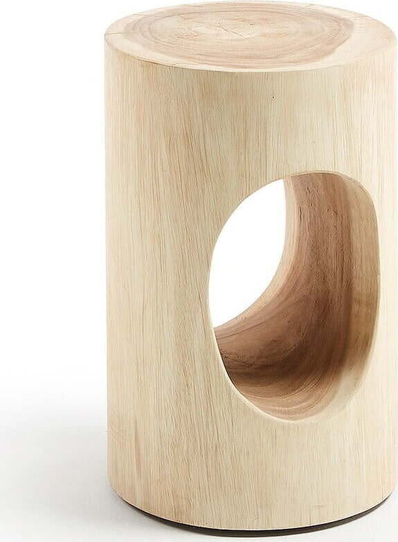 Kulatý odkládací stolek z masivu munggur ø 30 cm Halker – Kave Home