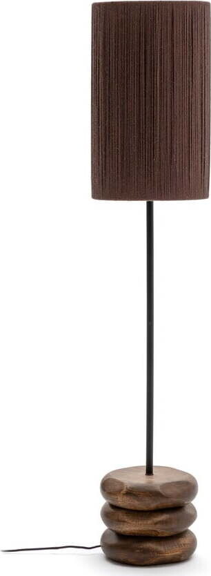 Stolní lampa v tmavě přírodní barvě z masivu akácie (výška 147 cm) Kor – Kave Home