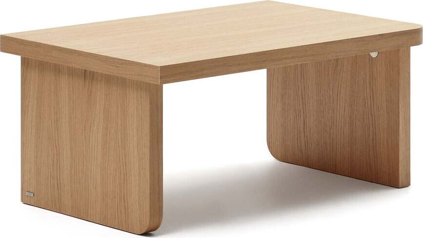 Konferenční stolek v dekoru dubu v přírodní barvě 89x62 cm Oaq – Kave Home