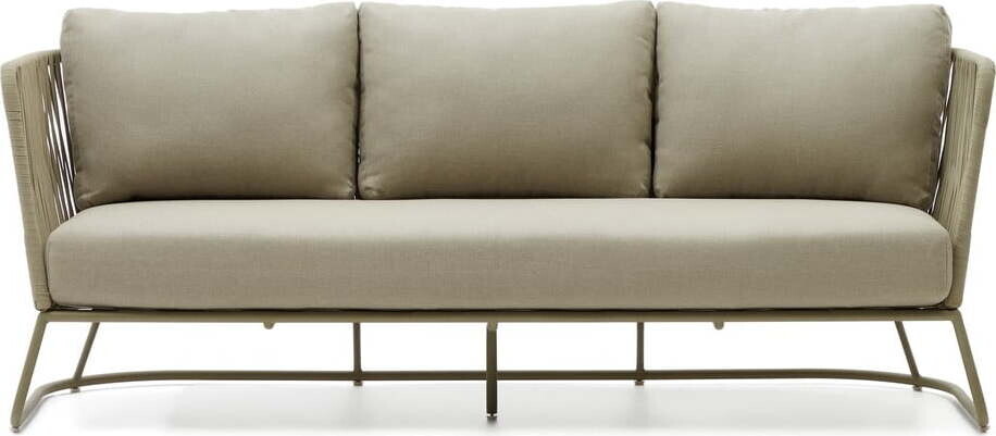 Khaki ocelová zahradní pohovka Saconca – Kave Home