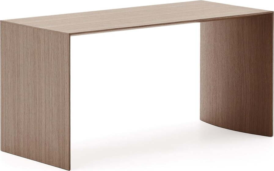 Konferenční stolek v tmavě přírodní barvě v dekoru ořechu 45x90 cm Litto – Kave Home