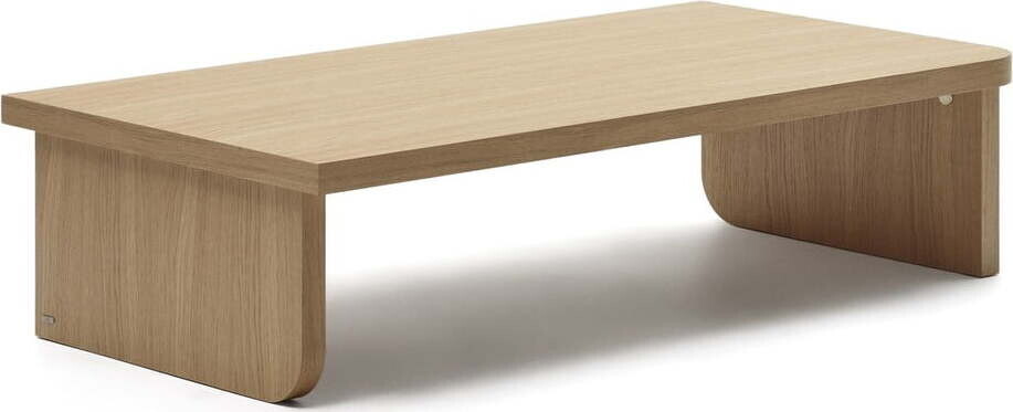 Konferenční stolek v dekoru dubu v přírodní barvě 75x140 cm Oaq – Kave Home