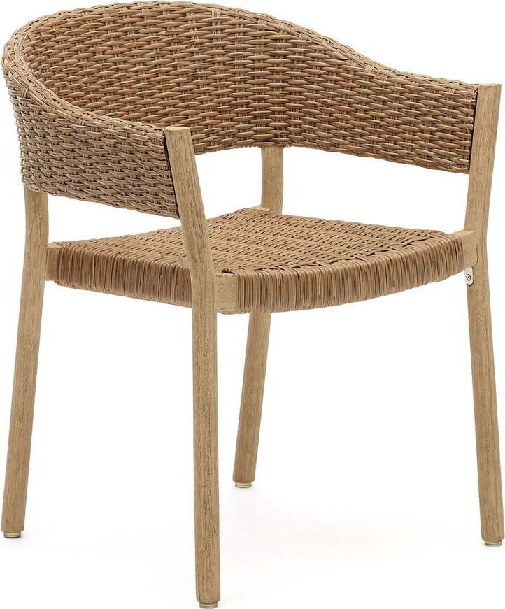 Dřevěná zahradní židle v přírodní barvě Pola – Kave Home
