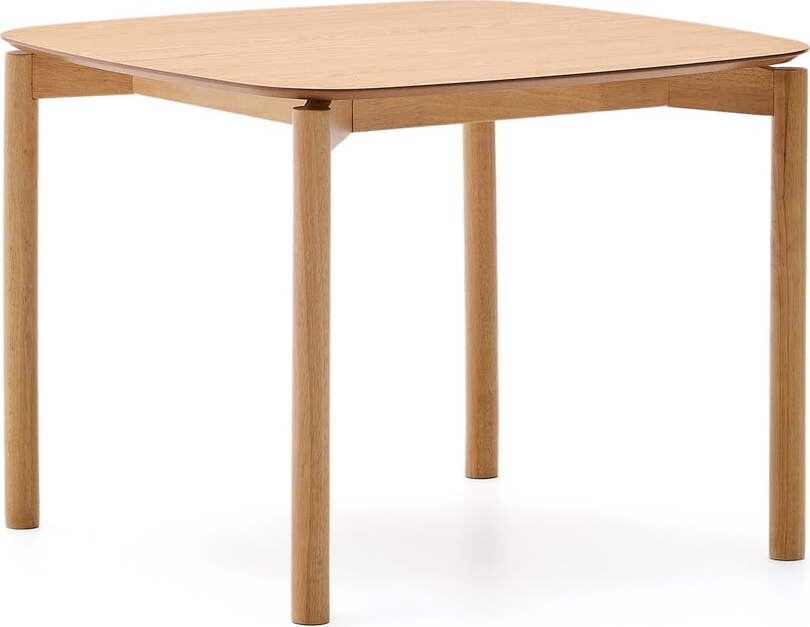 Jídelní stůl v dekoru jasanu 100x100 cm Indara – Kave Home