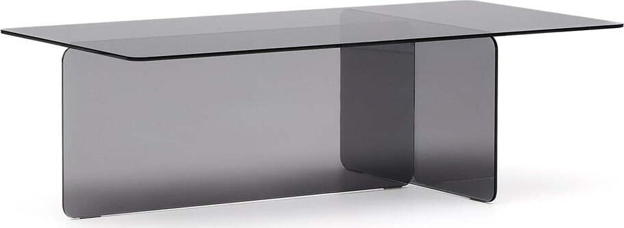 Šedý skleněný konferenční stolek 60x120 cm Zaren – Kave Home