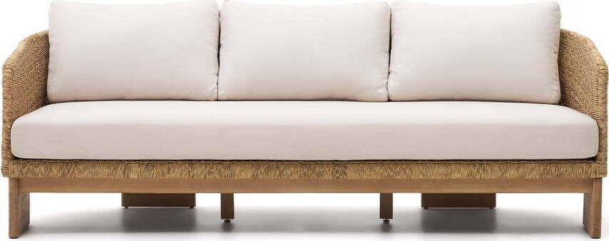 Béžová/v přírodní barvě zahradní pohovka z umělého ratanu Xoriguer – Kave Home