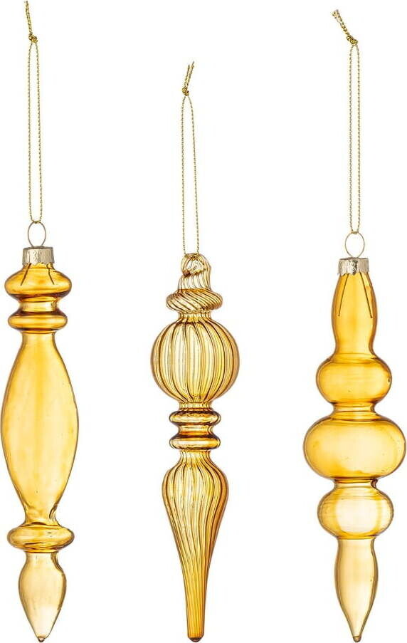 Skleněné vánoční ozdoby v sadě 3 ks ø 4 cm Auralia – Bloomingville