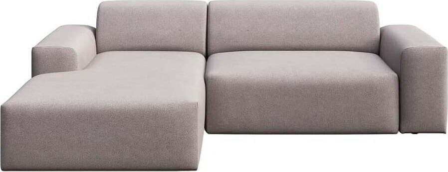 Šedá sametová rozkládací/s úložným prostorem rohová pohovka (levý roh/s lenoškou) Villet – Rodier