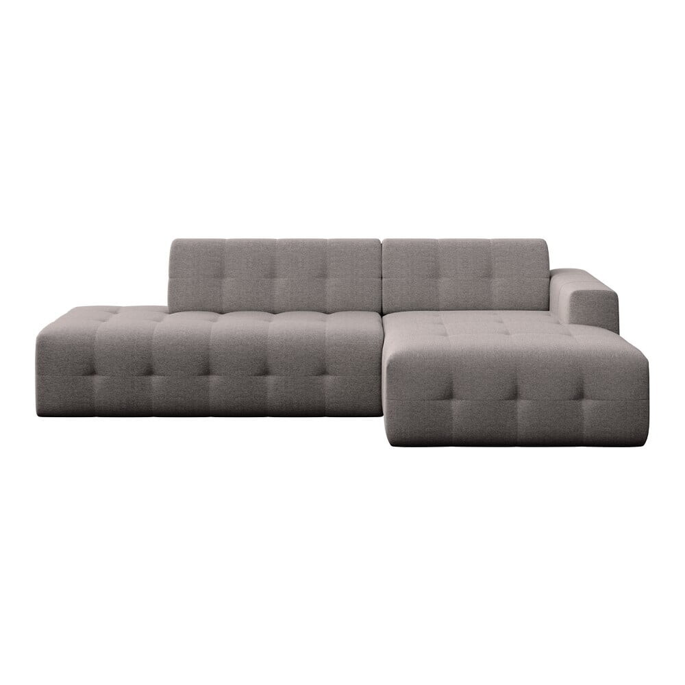 Šedá rohová pohovka (pravý roh/s lenoškou) Tuil – Rodier