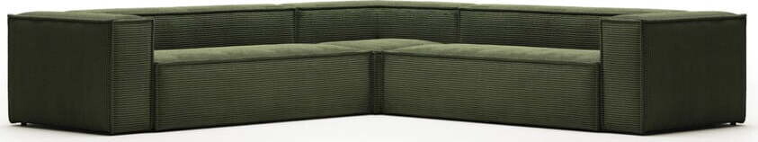 Zelená manšestrová rohová pohovka Blok – Kave Home