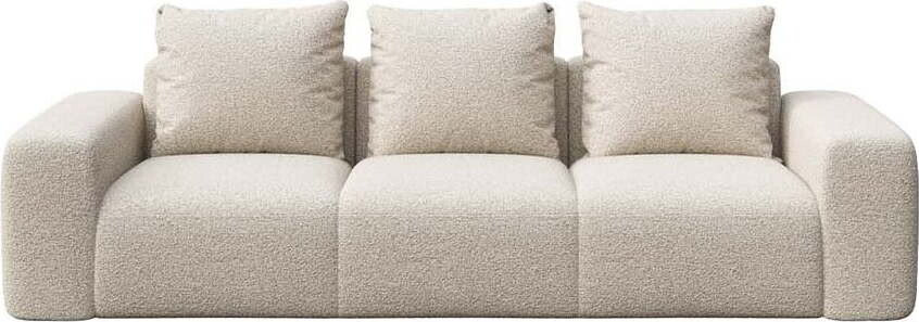 Béžová pohovka z textilie bouclé 287 cm Monce – Rodier