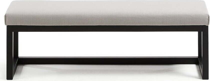 Černá/šedobéžová lavice Loya – Kave Home