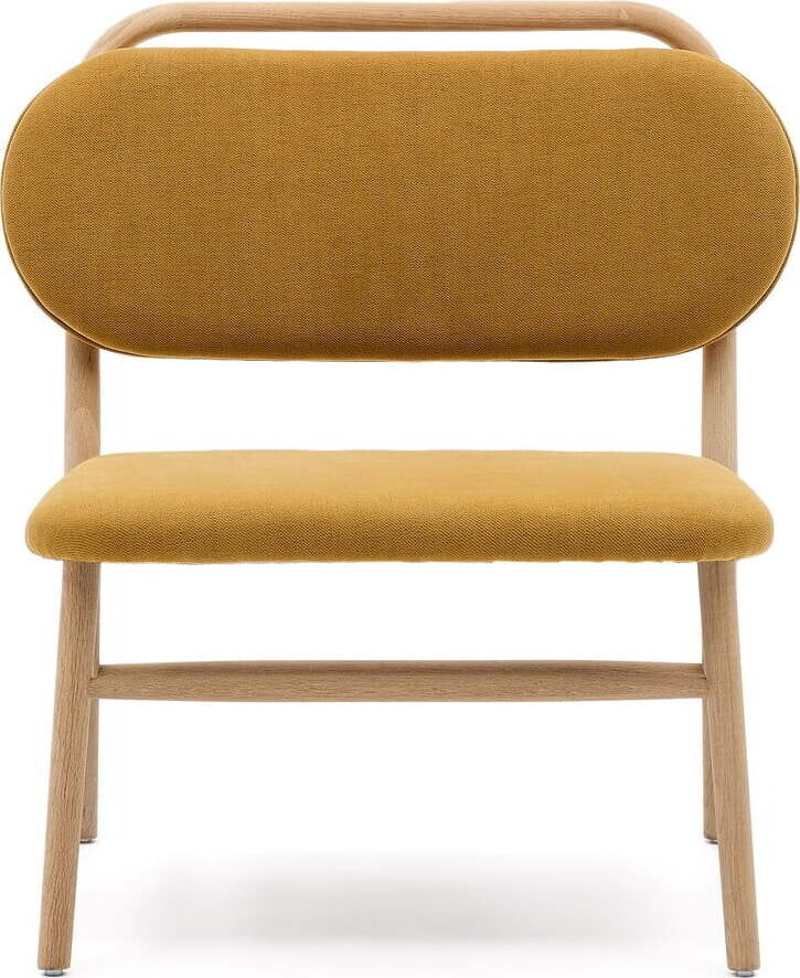 Žinylkové křeslo v hořčicové barvě Helda – Kave Home