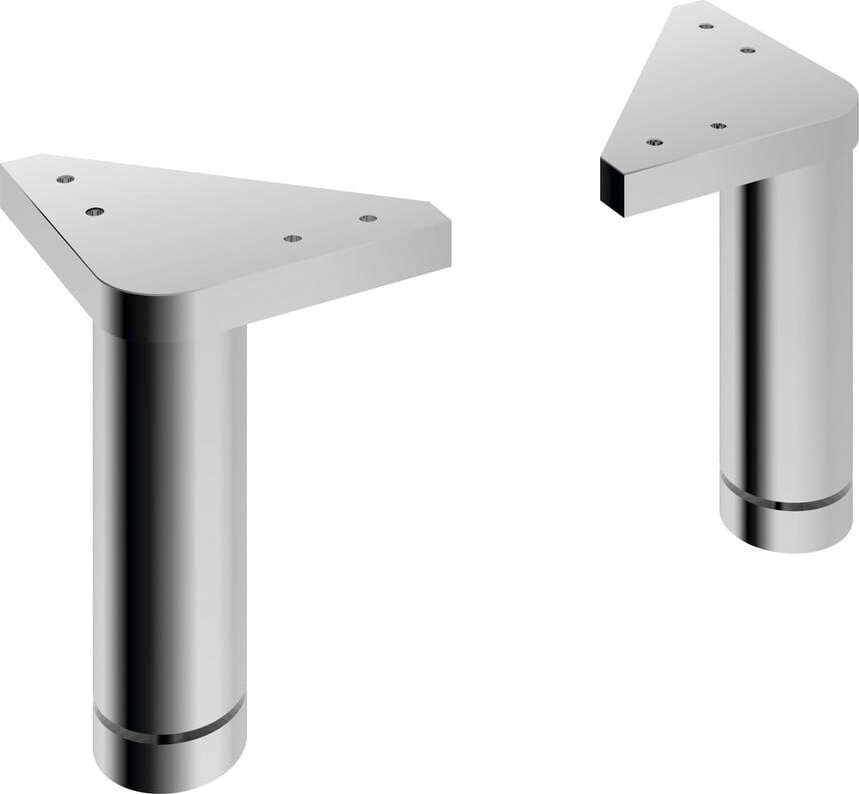 Nožičky v sadě 2 ks v leskle stříbrné barvě Quickset 318 – Pelipal