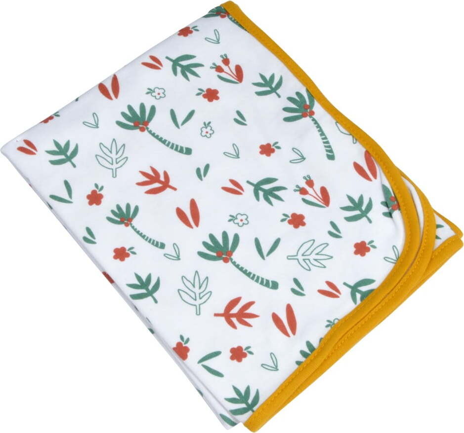 Bílá bavlněná dětská deka 75x75 cm Savannah – Bébé Douceur