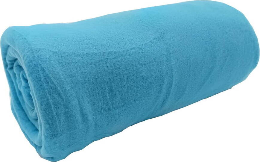 Tyrkysová fleecová deka 150x200 cm Plain – JAHU collections