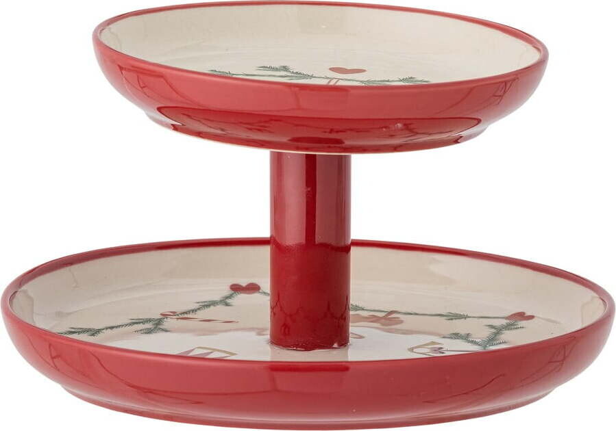 Etažér s vánočním motivem z kameniny Yule – Bloomingville