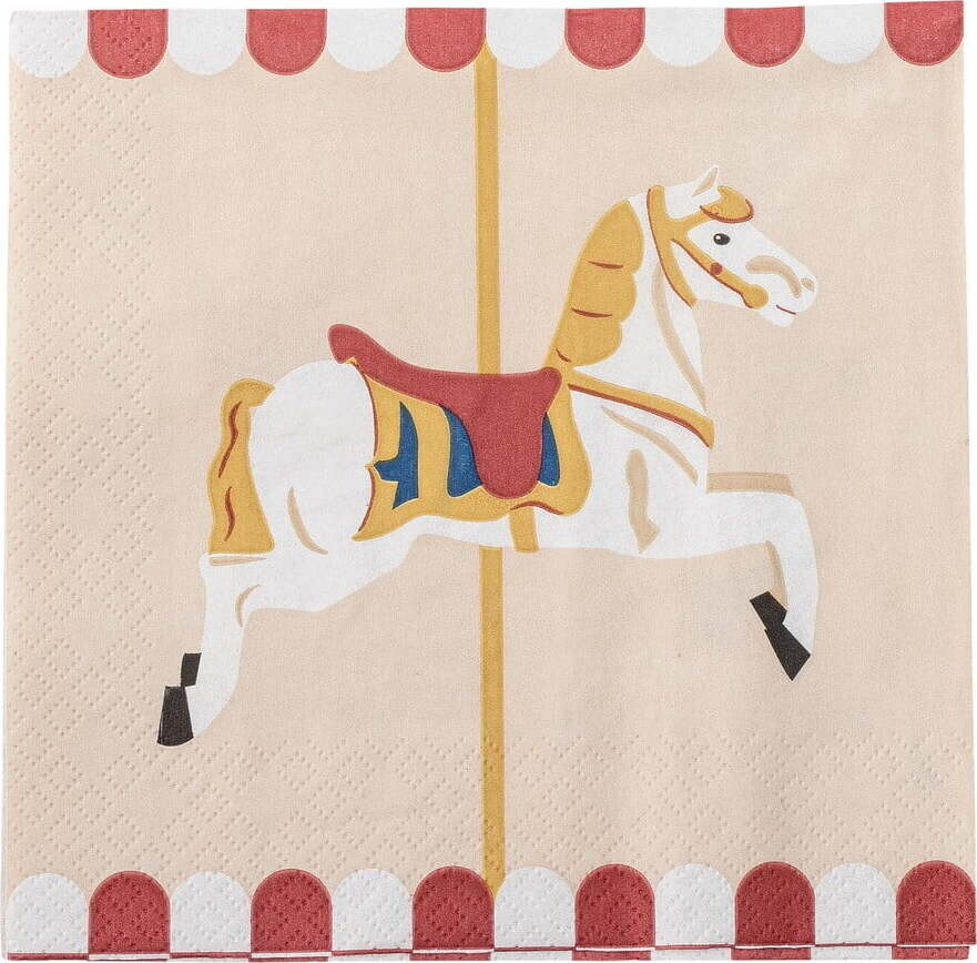 Papírové ubrousky v sadě 20 ks 33x33 cm Merry-go-round – Bloomingville