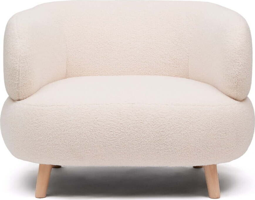 Béžové křeslo z textilie bouclé Luisa – Kave Home