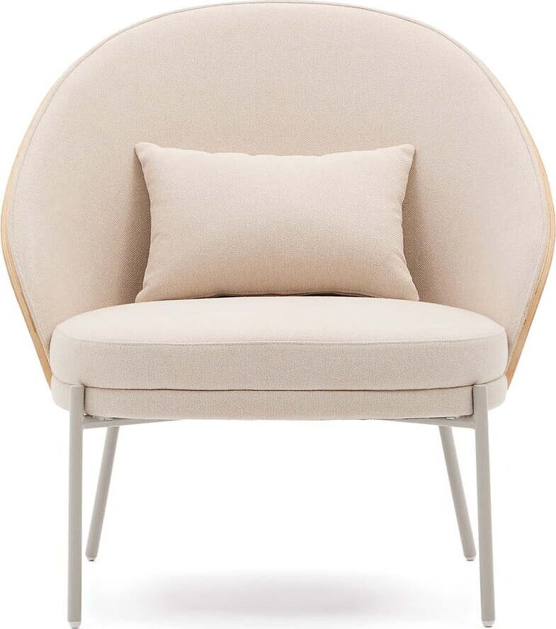 Béžové žinylkové křeslo Eamy – Kave Home