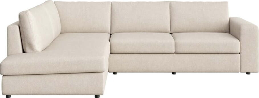 Béžová sametová rohová pohovka (levý roh/do L) Baga – Rodier