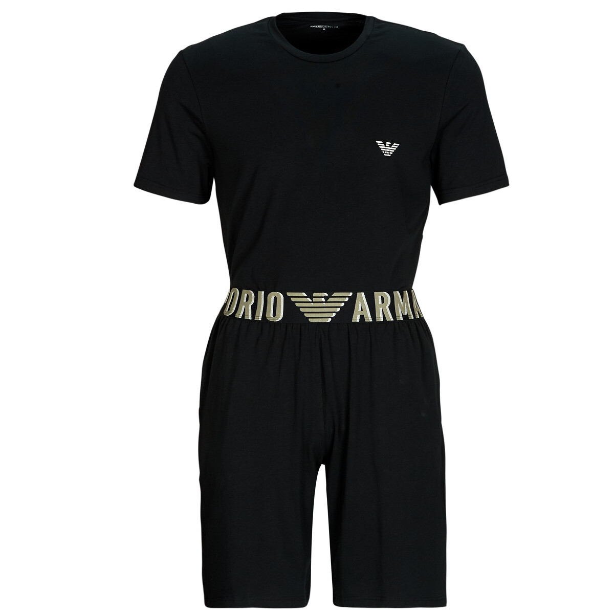 Emporio Armani  SHORT PYJAMAS SET  Černá