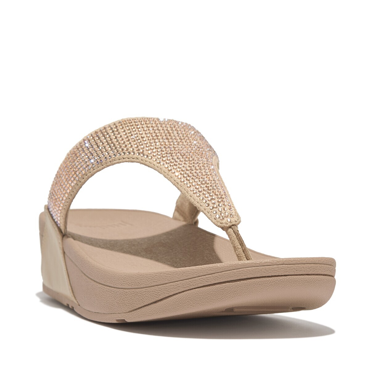 FitFlop  LULU CRYSTAL EMBELLISHED TOE-POST  Béžová