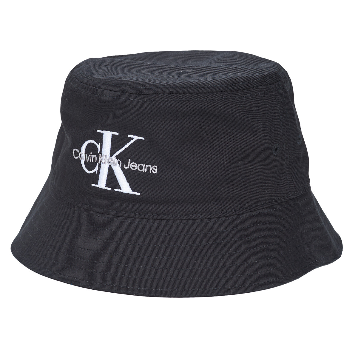 Calvin Klein Jeans  MONOLOGO EMBROIDERY BUCKET HAT  Černá