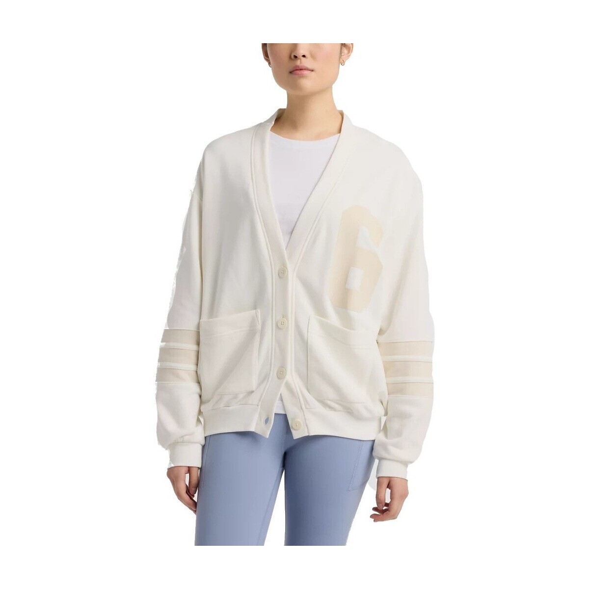 New Balance  COASTAL FLEECE CARDIGAN  Bílá