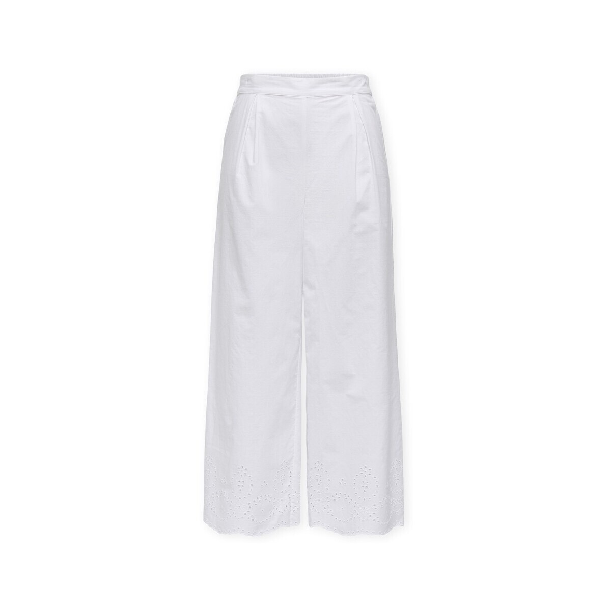 Only  Roxanne Long Trousers - Bright White  Bílá