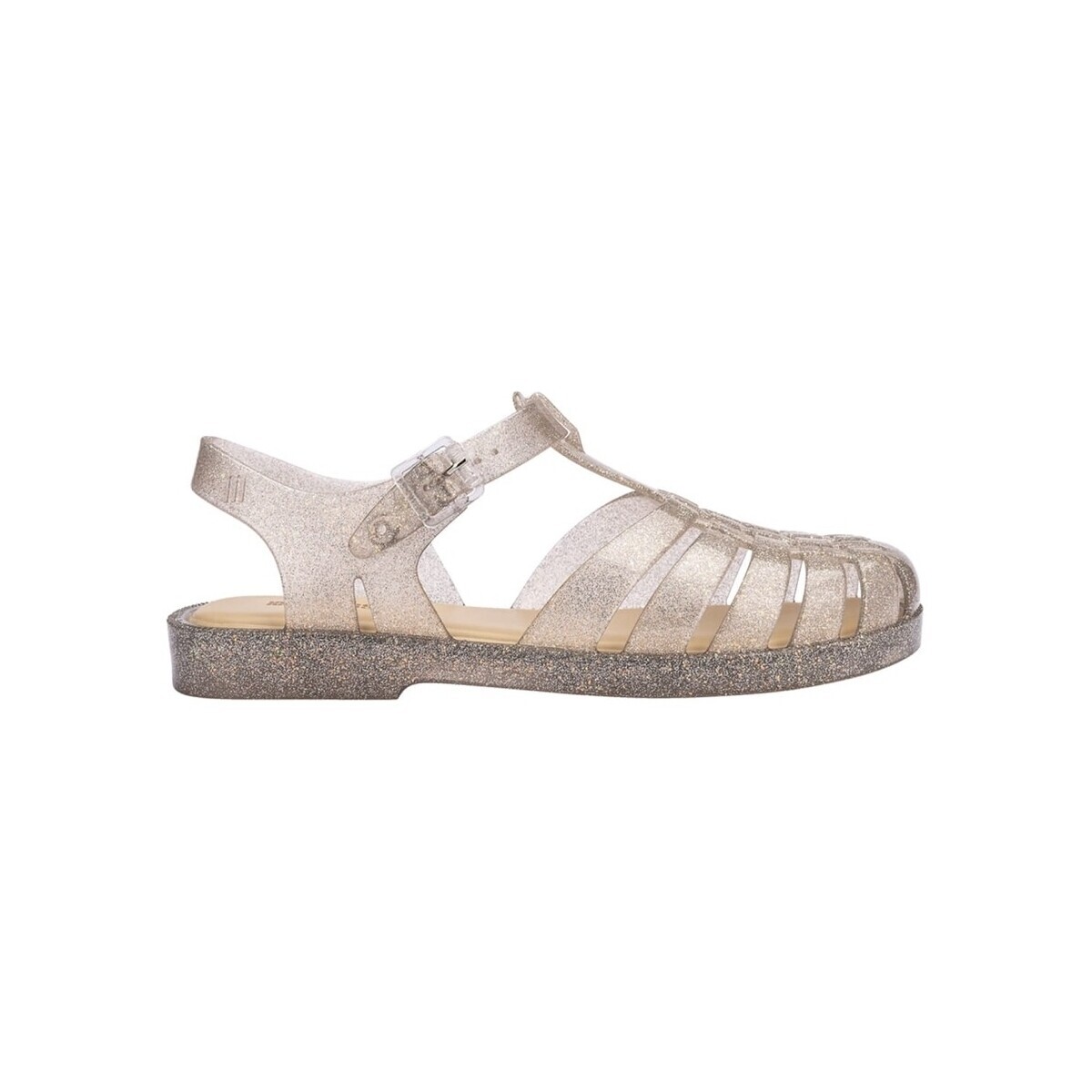 Melissa  Possession Shiny Sandals - Beige/Silver Glitter  Béžová