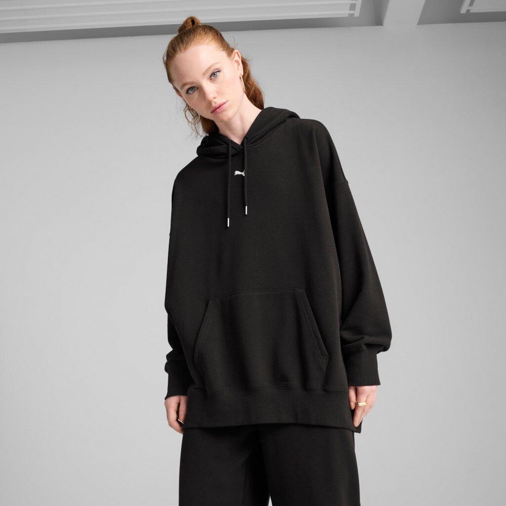 Puma WARDROBE ESS OVER-OVERSIZED HOODIE TR Dámská mikina L 629751-01
