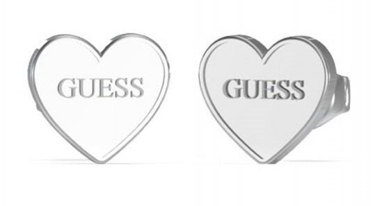 Guess Slušivé ocelové náušnice Srdce JUBE02171JWRHT/U