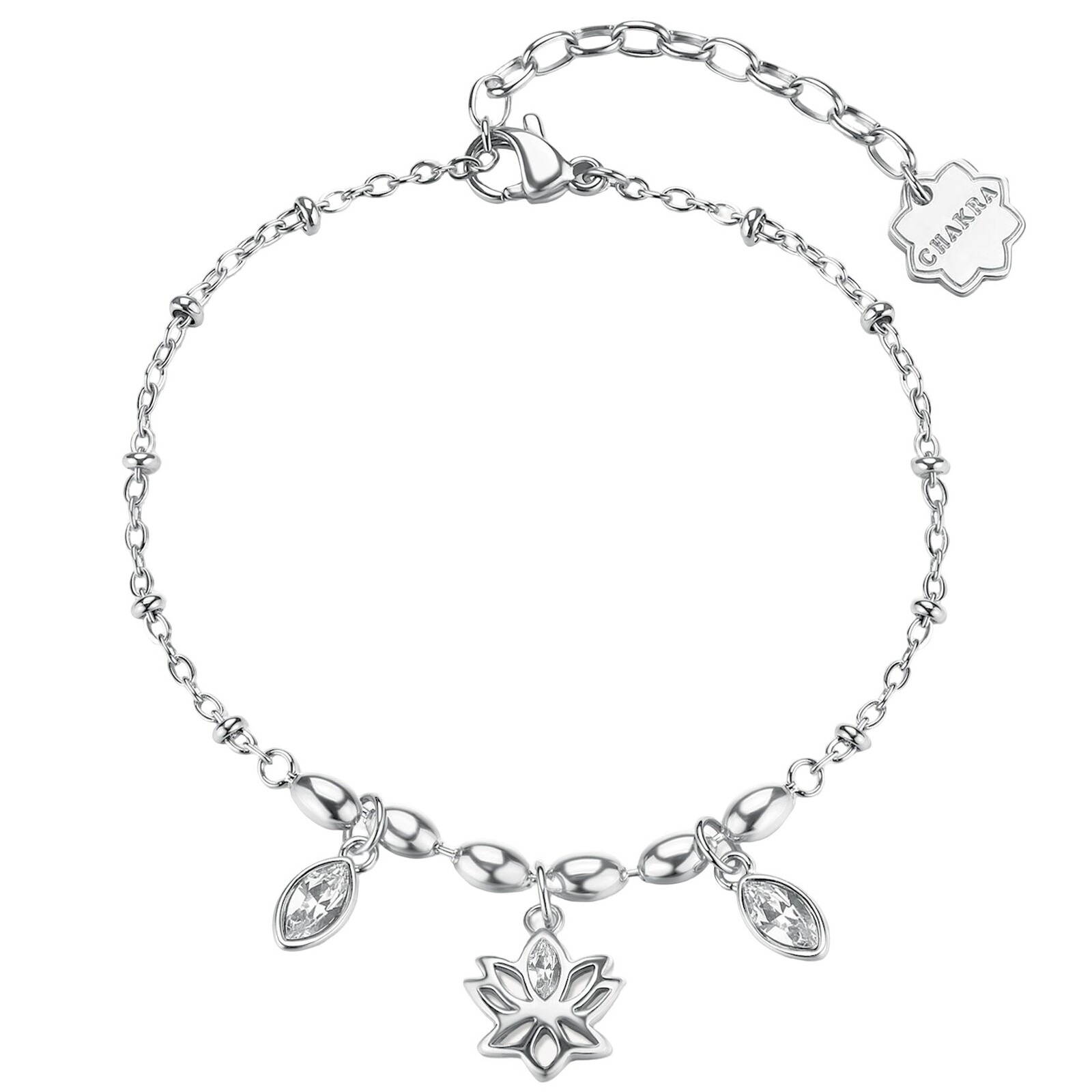 Brosway Půvabný ocelový náramek s lotosovým květem Chakra BHKB259