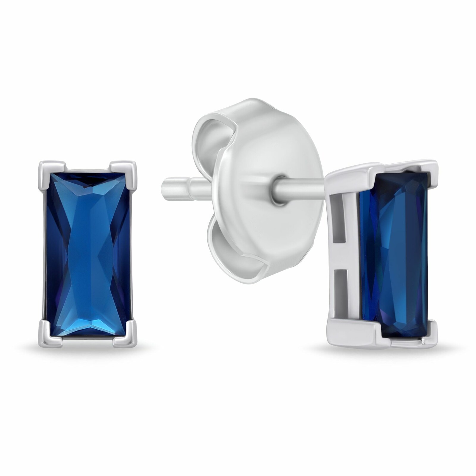 Brilio Silver Stříbrné náušnice s modrými kubickými zirkony EA1176WB