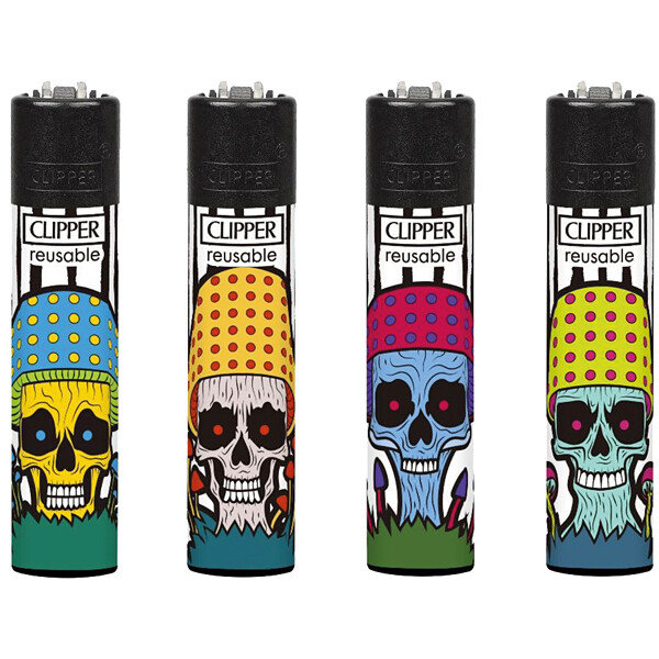 Zapalovač Clipper CP11RH Mushrooms Skulls
