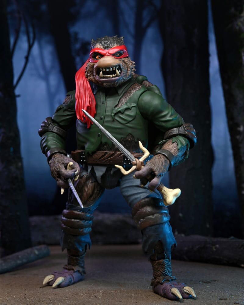 NECA | Universal Monsters x Želvy Ninja - sběratelská figurka Ultimate Raphael as The Wolfman 18 cm