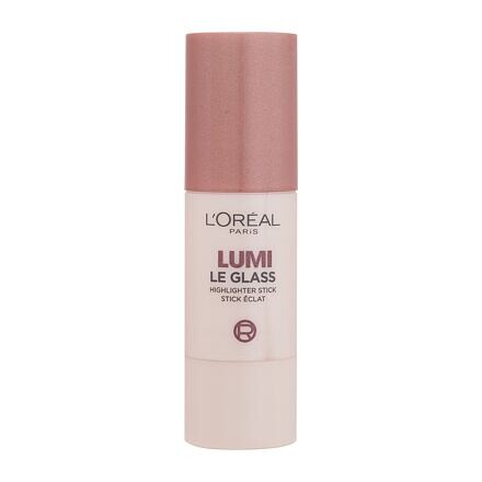 L'Oréal Paris Lumi Le Glass Highlighter Stick rozjasňovač v tyčince s vysokým leskem 7 g odstín 620 Glassy Pink Ballet