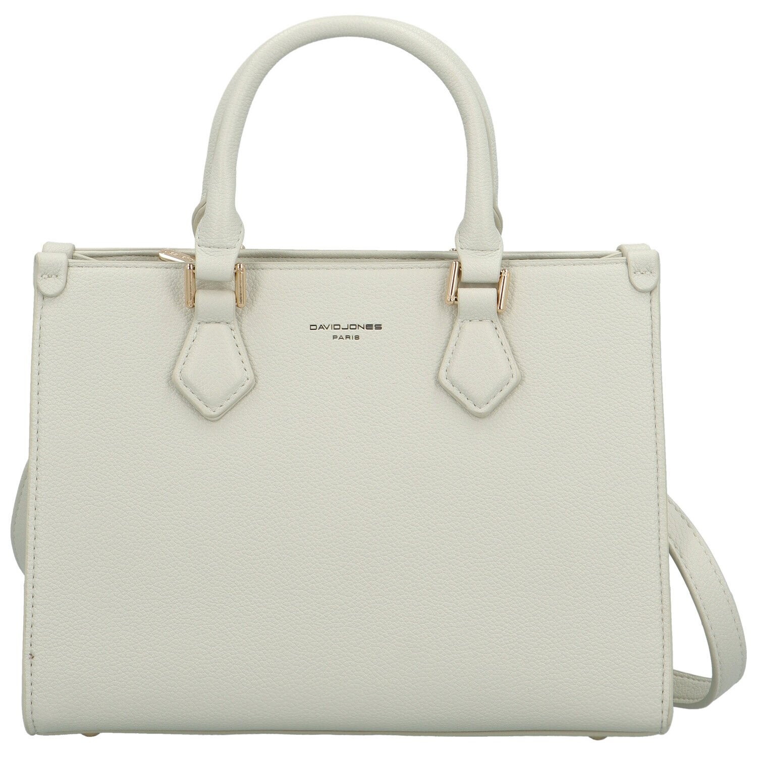 Módní dámská koženková kabelka do ruky Jella, krémová